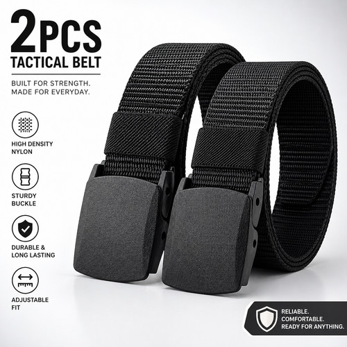Unisex nylon adjustable belt - nylon,