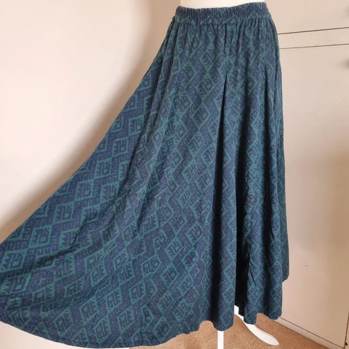 Anokhi green blue flared - green,