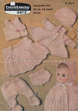 Knitting pattern copy 0688.  Dolls clothes outfits for 10 & 12 inch dolls