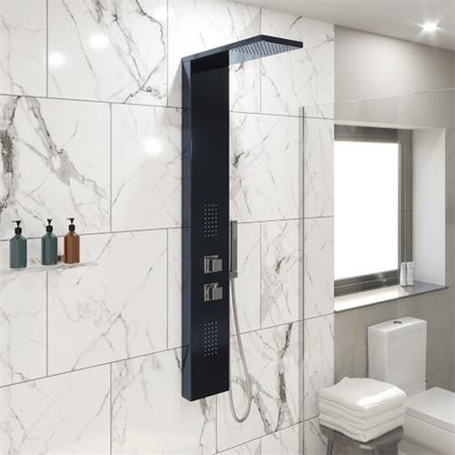 Thermostatic square shower - square,