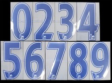 2007 - 2013 OFFICIAL SPORTING ID LEXTRA BLUE PLAYER SIZE SHIRT NUMBERS 260mm