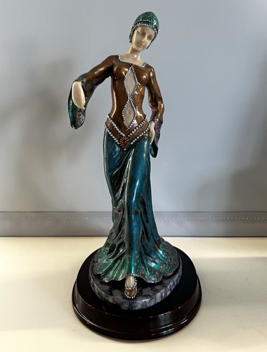 Art deco lady resin figurine - art,