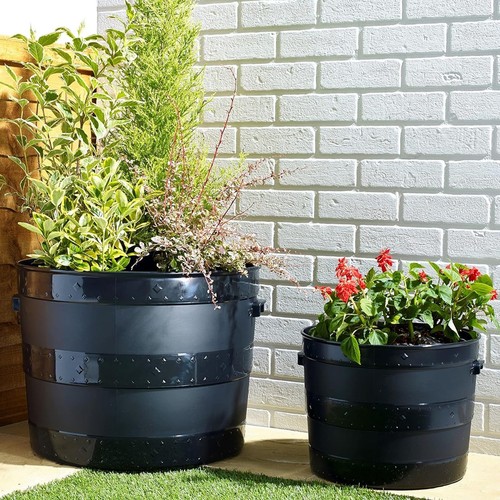 Large barrel planter - barrel,