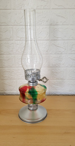 Vintage coloured glass - glass, oil