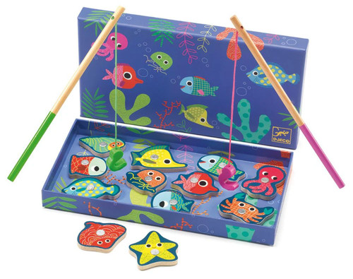 Djeco wooden magnetic fishing - wooden,