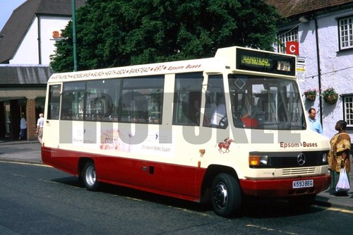 35mm slide epsom - epsom, buses