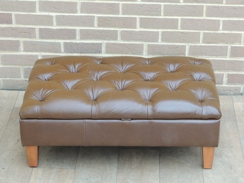 Chesterfield storage footstool - storage,
