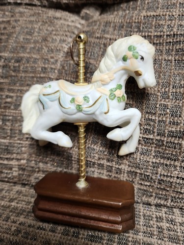 Ceramic carosel horse figurine - carosel,