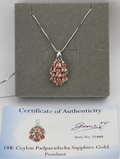 18K Ceylon Padparadscha