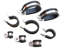 Rubber Lined P Clip Stainless