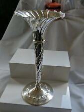  Quality Antique  large Victorian Solid Silver Vase 1898 25.5cm 