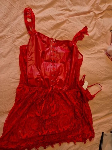 Red uk24 lace - pvc, naughty