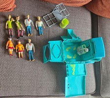 Vintage Scooby Doo Mystery Machine Van and 7 Figures Bundle