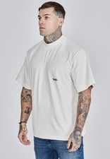 SikSilk Mens Ecru Graphic