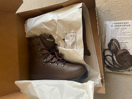 Altberg brown leather military - altberg,