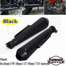 Motorcycle 18" Reverse Cone Muffler Exhaust Pipes for Harley Bobber Cafe Racer