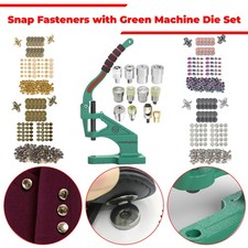 Snap Fasteners Popper Stud With Hand Press Green Machine Leathercraft Scrapbooks