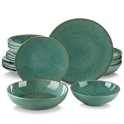 Tableware set stoneware green - tableware,