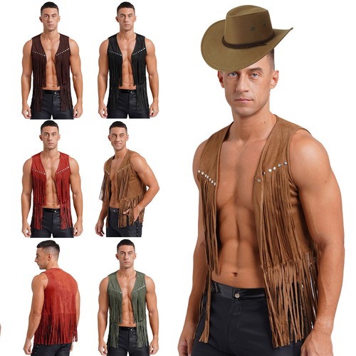 Men western cowboy fringe - uk,