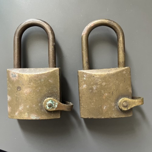 Pair antique brass - pair, of