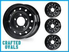 16" BLACK Wolf Style HD Steel Wheels Rims for Land Rover Defender 90 110 130 x 4