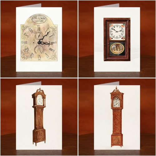 Clock themed greeting cards - greeting,