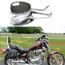 2x Chrome Motorcycle Rearview