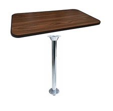 WALNUT TABLE & BLACK TRIM +