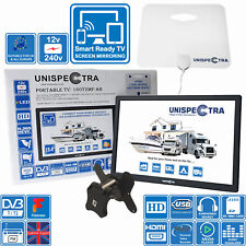 MOTORHOME HGV BOAT KITCHEN 16” Smart Ready TV 12V 240V DVB-T2, FM Tuner Freeview