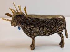 Vintage Brass Bull / Cow Hors