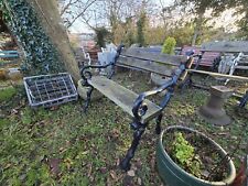 Stunning Faux Bois Branch Cast Iron Victorian Antique Garden Bench Seat