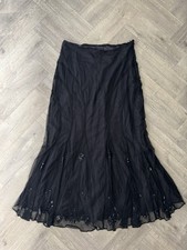 Coast Black Beaded Mesh Midi