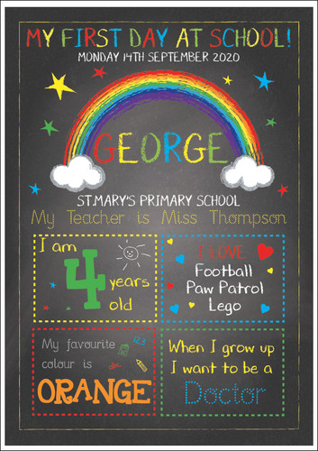 Personalised 1st first day - personalised,