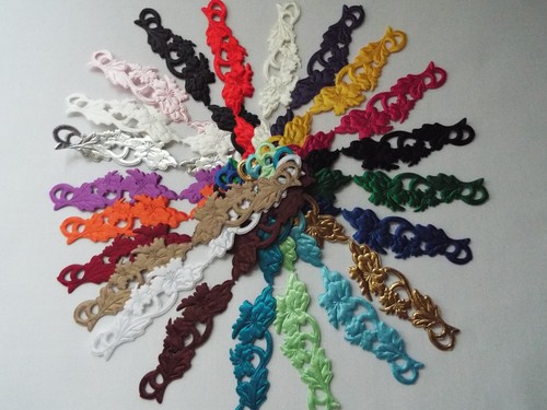 Iron 4pcs satin flower - 4pcs-,
