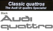 BLACK  SPECKLED BOOT LID DECALS, AUDI UR QUATTRO TURBO COUPE COUPE 853853737