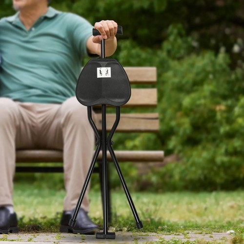 Folding walking cane with - folding,