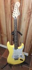 Fender Tom DeLonge Limited Edition Stratocaster Graffiti Yellow 6 String Guitar