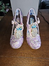 Irregular Choice Purple Pea Pods Mary Jane T-bar Shoes Size 6 39 