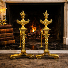 Antique Brass Fireplace