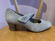 Hotter Beige Suede Heeled Bar
