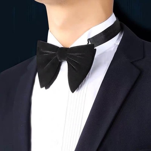 Black bow plain - bow, tie
