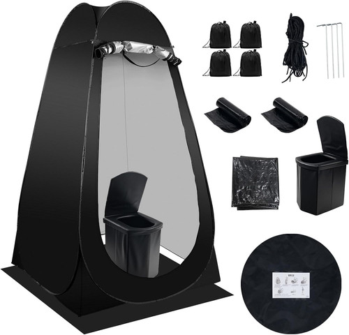 Portable camping toilet - camping, kit