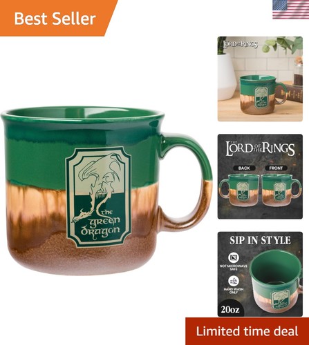 Ceramic green dragon 20oz - green,