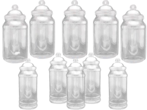 Plastic sweet jars - plastic,