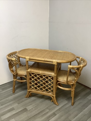 Vintage 70s boho bamboo wicker - 70s,