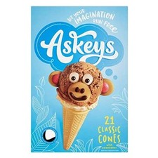 Askeys Classic Ice Cream Cones 21 Pack x 6 Packs