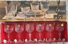 Vintage Set Of 6 Cristal d’Arques Lead Crystal Wine glasses No3 18cl 6.5oz