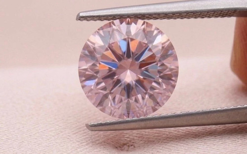 Pink color round cut - ct,