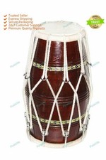 Musical Rope Dholak Mango Wood Folk Traditional Musical Instrument With Cover