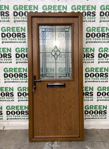 Golden oak font door - door, upvc